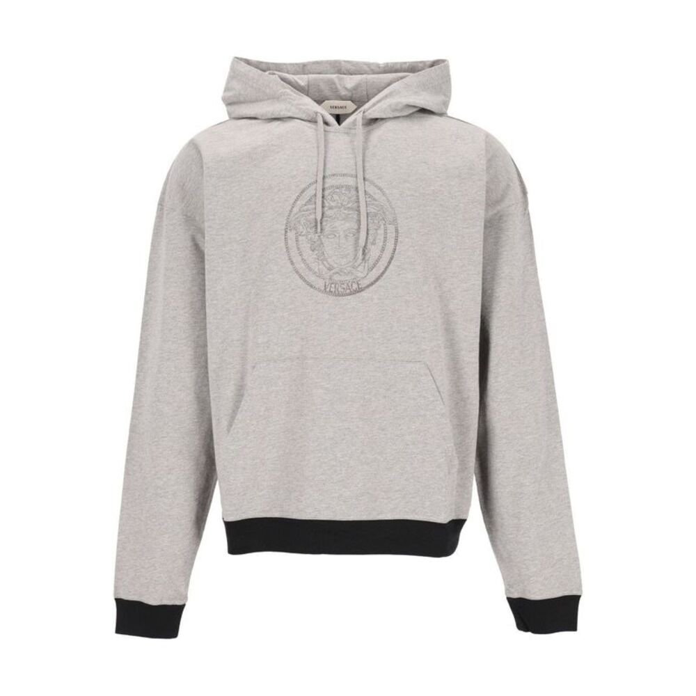 Versace Men Cotton Jersey Sweatshirt With Print